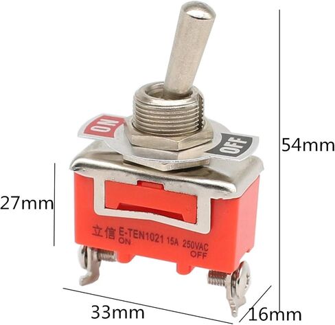 تبديل التبديل E-TEN1021 E-TEN1121 E-TEN1122 E-TEN1221 E-TEN1321 E-TEN1322 15A 250VAC ON-Off ON-Off-ON Rocker Switch (اللون: E-Ten 1322) in Kuwait