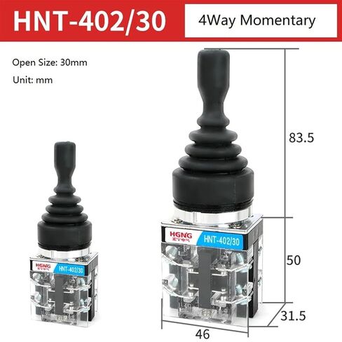 22mm 30mm Master Monolever Toggle Joystick Switches 2 4 Way Position Self Locking Latching Reset Momentary Cross Rocker Switches (Color : 4Way Self Locking-22) in Kuwait