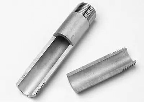 3/8 "NPT ذكر 304 الفولاذ المقاوم للصدأ 100 مللي متر طول برميل الحلمة وصلة أنابيب مزورة 2000 PSI زيت الغاز المائي in Kuwait