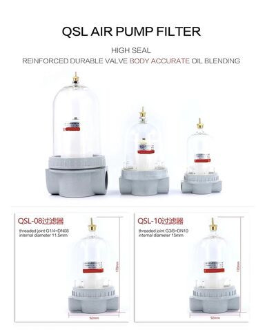 Air Compressor QSL10 air Pump Filter 15 Oil-Water Separator 20 Dehydration 25 Cup Filter 40 Pneumatic 50(QSL-50) in Kuwait