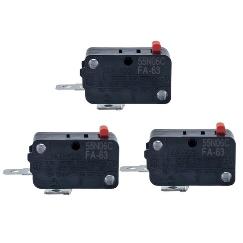 3 قطعة SZM-V16-FA-63 16A 250V مفتاح قفل باب الميكروويف | مفتوح عادة. يستبدل 3B73362F، PS3522738، WB24X10047 in Kuwait