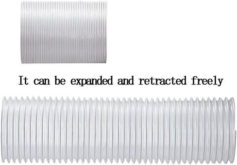 4 Inch Dust Collector Vacuum Hose Clear Flexible PVC Fume Hose Woodworking Vacuum Hose Puncture Resistant Dust Collection Tube(2m/6.56ft,50mm-2") in Kuwait