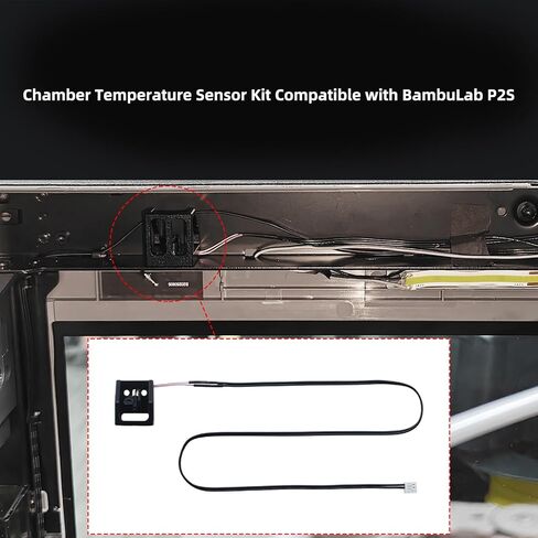 مجموعة مستشعر درجة حرارة الغرفة مع حامل ثابت لـ BambuLab P2S: استبدال سلك تجويف NTC لاكتشاف ملحقات الطابعة ثلاثية الأبعاد ذات درجة الحرارة الداخلية in Kuwait