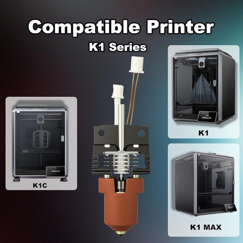 مجموعة ترقية Hotend لـ K1 SE/K1C/K1/K1 Max، كتلة تسخين سيراميك مع طرف مشبك، فوهة يونيكورن سريعة التبديل، طباعة عالية السرعة 600 مم/ثانية in Kuwait