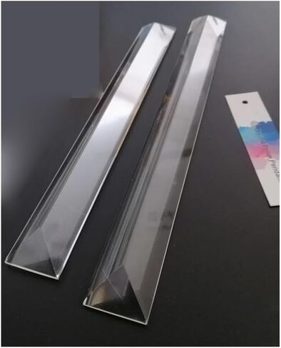 Hanging Crystals Prisms 2PCS 120mm 150mm 180mm 200mm 1 Hole K9 Rectangle Long Crystal Prism Chandelier Lamp Lighting Parts Hangings Crystals for Decoration(120mmx22mm) in Kuwait