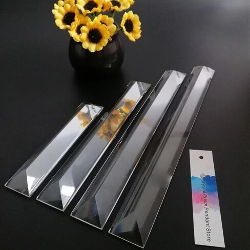 Hanging Crystals Prisms 2PCS 120mm 150mm 180mm 200mm 1 Hole K9 Rectangle Long Crystal Prism Chandelier Lamp Lighting Parts Hangings Crystals for Decoration(120mmx22mm) in Kuwait