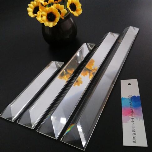 Hanging Crystals Prisms 2PCS 120mm 150mm 180mm 200mm 1 Hole K9 Rectangle Long Crystal Prism Chandelier Lamp Lighting Parts Hangings Crystals for Decoration(120mmx22mm) in Kuwait