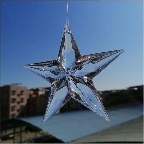 Hanging Crystals Prisms 2pcs 90mm (2 Hole) Clear Acrylic Shaped Pendant Chandelier Curtain Party Hanging Hangings Crystals for Decoration in Kuwait