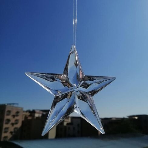 Hanging Crystals Prisms 2pcs 90mm (2 Hole) Clear Acrylic Shaped Pendant Chandelier Curtain Party Hanging Hangings Crystals for Decoration in Kuwait