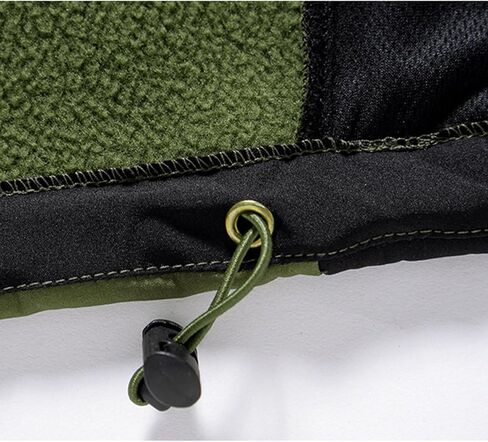 Men's Windproof Water Resistant Jacket Fleece Lined Camo Splice Tactical Hooded Multi Pocket Coat For Hiking in Kuwait