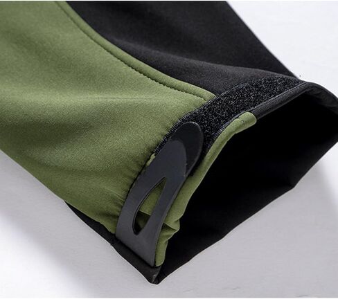 Men's Windproof Water Resistant Jacket Fleece Lined Camo Splice Tactical Hooded Multi Pocket Coat For Hiking in Kuwait