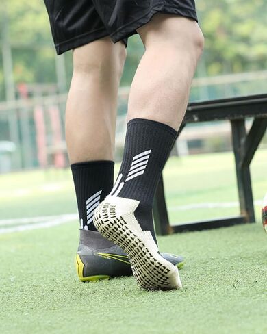 Men's Football Socks, Non-Slip Mid-Tube Sweat-Absorbing Sports Socks in Kuwait