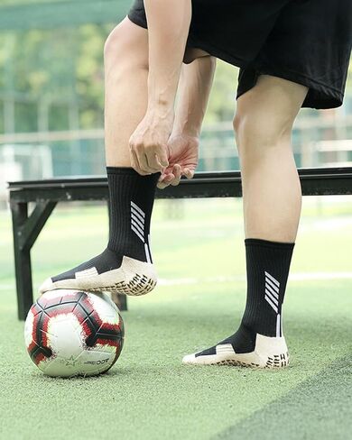 Men's Football Socks, Non-Slip Mid-Tube Sweat-Absorbing Sports Socks in Kuwait