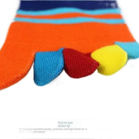 Trainer Hiking Running Toe Socks EU39-44 Low Cut Five Finger Socks Five Toe Socks Men's Socks No Show Ankle Socks(Orange) in Kuwait