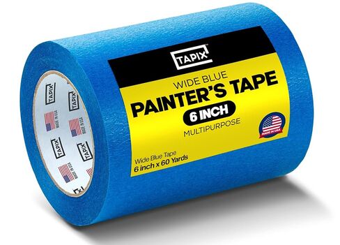 Wide Blue Painters Tape, 6 inch x 60 Yards, 3D Printing Tape, Easy Clean Removal up to 21 Days, Masking Tape in Kuwait