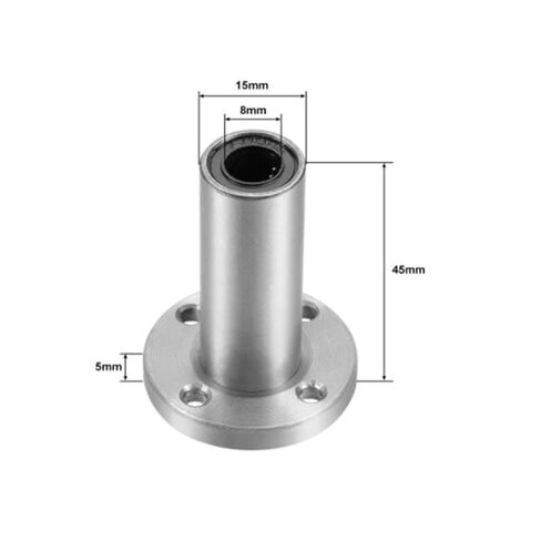 Small Sealed Steel Ball Bearing 4PCS 8mm LMF8LUU Long Type Round Flange Coupling Linear Motion Bearing CNC Parts Slide in Kuwait