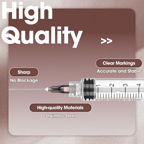 محاقن 5 مل - 22 جرام 1.25 بوصة يمكن التخلص منها 5cc Luer Lock حقنة للاستخدام في المختبر العلمي، صندوق من 100 in Kuwait