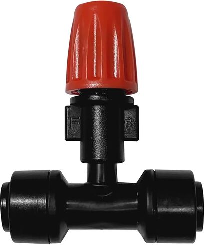 20PCS Push-to-Fit Drip Irrigation Emitters for 1/4 inch Irrigation Tubing, Two-Way Connection Adjustable Vortex Drip Emitters with Stake, Irrigation Dripper Sprinklers for Drip Irrigation System in Kuwait