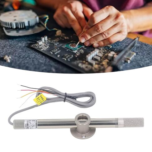 Industrial Temperature Humidity Transmitter, 4-20mA Output Duct Wall Mount Probe IP68 15-30VDC for HVAC Greenhouse Storage Monitoring in Kuwait