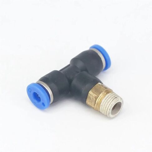 5pc 1/8" Male Fit 4mm OD PU Tube Pneumatic Tee 3 Way Push In Connector Quick Release Air Fitting in Kuwait