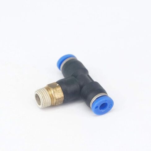 5pc 1/8" Male Fit 4mm OD PU Tube Pneumatic Tee 3 Way Push In Connector Quick Release Air Fitting in Kuwait
