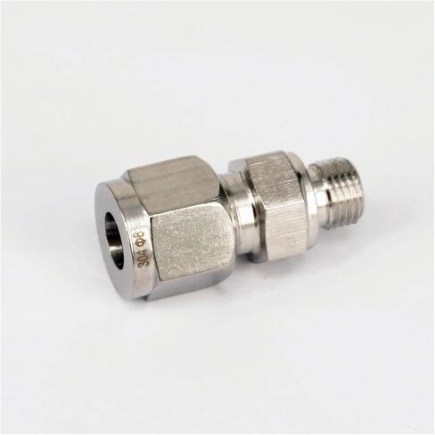 تناسب أنبوب O/D 8 مللي متر إلى M10x1 أنثى 304 الفولاذ المقاوم للصدأ الطويق قياس الضغط المناسب in Kuwait