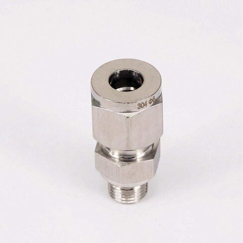 تناسب أنبوب O/D 8 مللي متر إلى M10x1 أنثى 304 الفولاذ المقاوم للصدأ الطويق قياس الضغط المناسب in Kuwait