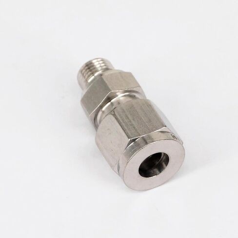 تناسب أنبوب O/D 8 مللي متر إلى M10x1 أنثى 304 الفولاذ المقاوم للصدأ الطويق قياس الضغط المناسب in Kuwait