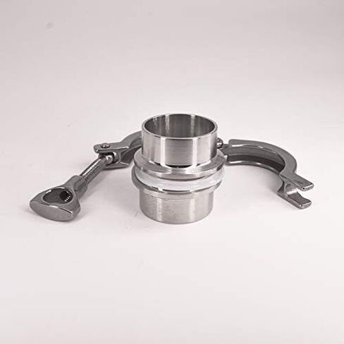 2" Tri Clamp x 45mm 1-3/4" Pipe OD Stainless 2 PCS SS304 Weld Ferrules + 1 PC SS304 Clamp + 1 PC Gasket in Kuwait