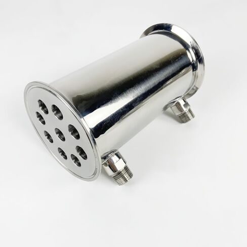 4" 102mm(OD119mm) Dephlegmator, Reflux. Length 200mm,With 1/2" Male Tread, Steel 304 in Saudi Arabia