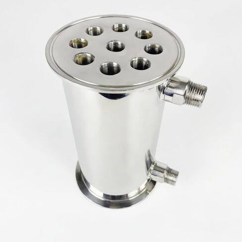 4" 102mm(OD119mm) Dephlegmator, Reflux. Length 200mm,With 1/2" Male Tread, Steel 304 in Saudi Arabia