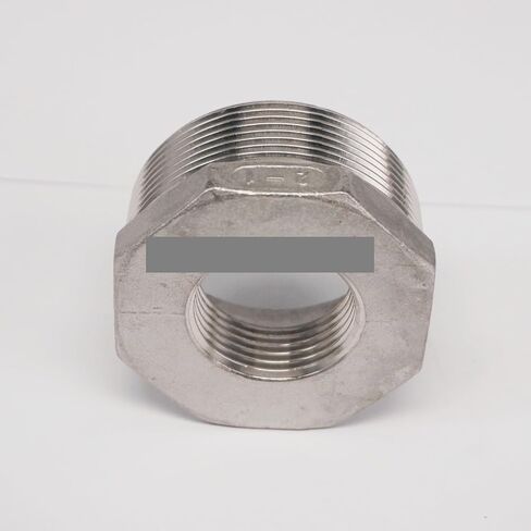304 Stainless Steel Reducer 2" BSP Male Thread to 1" BSP Female Thread Reducing Bush Fitting Gas Air Water Fuel in Saudi Arabia