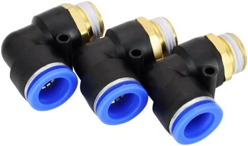 10Pcs L Shaped PT 1/2" Male Threaded to 16mm Tubing Pneumatic Quick Fitting PL16-04 in Saudi Arabia