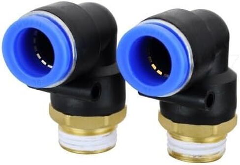 10Pcs L Shaped PT 1/2" Male Threaded to 16mm Tubing Pneumatic Quick Fitting PL16-04 in Saudi Arabia