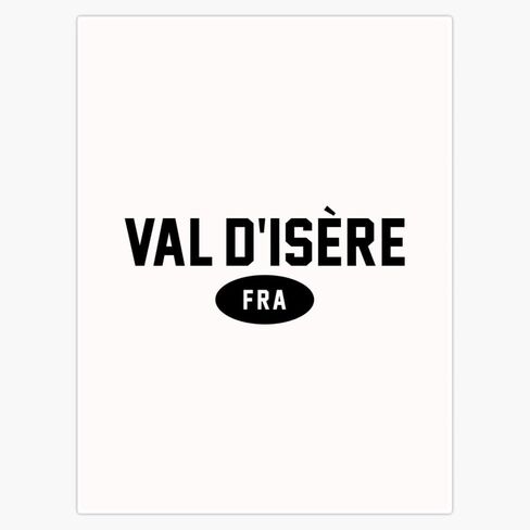 Val d'Isere France Ski Resort Black Mountain Alpine Skiing Winter Sports Travel 5" Vinyl Decal Bumper Sticker in Kuwait