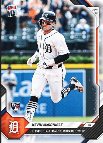 2026 Topps Now Kevin McGonigle #75 Blasts أول مهنة MLB HR في سلسلة اكتساح ديترويت تايجرز Rookie RC Baseball Card in Kuwait