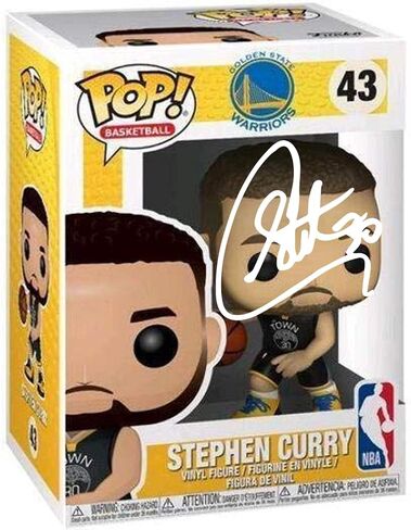 ستيفن كاري #43 فاكس موقعة معاد طباعتها بالليزر موقعة من Funko POP! كرة السلة NBA: تمثال غولدن ستايت ووريورز مع حافظة واقية in Kuwait