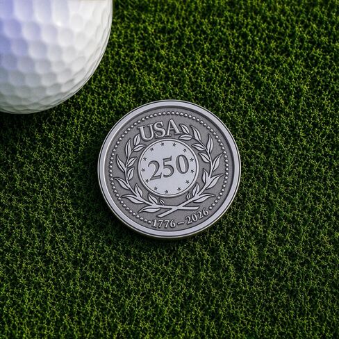 PicturesOnGold.com USA 250 علامة كرة الجولف من الفولاذ المقاوم للصدأ الفاخر أو مطلي بالذهب الفاخر in Kuwait