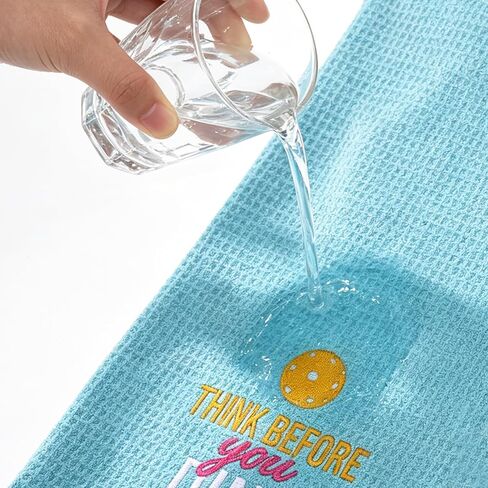 4 Pcs Pickleball Towels, Microfiber Embroidered Waffle Athletic Towel 16" x 24" with Clip Pickleball Fan Accessories for Women Men Ball Gifts Gym Towels in Kuwait