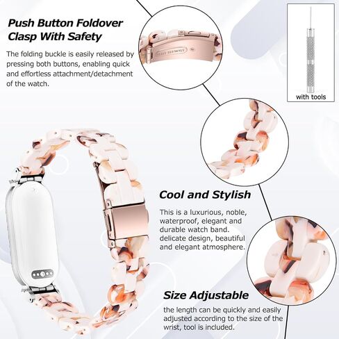 Wristband for Plaud NotePin/NotePin S (2025) Voice Recorder, NotePin Wristband, Lightweight Resin Wristband, Length Adjustable Tools Included in Kuwait