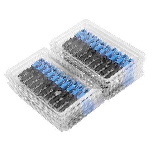 SC Fiber Optic Fast Connector Adapter for FTTH High Return Loss Blue + Black 100pcs for Fiber Local Network in Kuwait