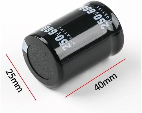 250V680uf حجم 25x40mm الألومنيوم كهربائيا مكثف 680 فائق التوهج 250 فولت 250vdc 250wv 680mf 680MFD 680 فائق التوهج (م) 1000 فائق التوهج 1500 فائق التوهج 2200 فائق التوهج 250 فولت (NJ250v470 22x35 1 قطعة) in Kuwait