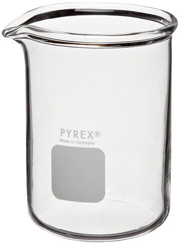 Corning Pyrex 1003-4L Glass 4 Liter Graduated Low Form Heavy Duty Griffin Beaker, 250mL Graduation Interval, with Double Scale (Case of 4) in Kuwait