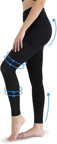 20-30mmHg دعم متدرج جوارب طويلة مضغوطة للنساء جوارب ضغط طبية بدون قدم عالية الخصر ضغط طماق in Kuwait