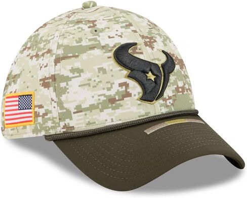 New Era Unisex-Adult NFL 39THIRTY Green Digital Camo 2025 Salute to Service Primary Logo Stretch Fit Flex Football Cap Hat in Kuwait