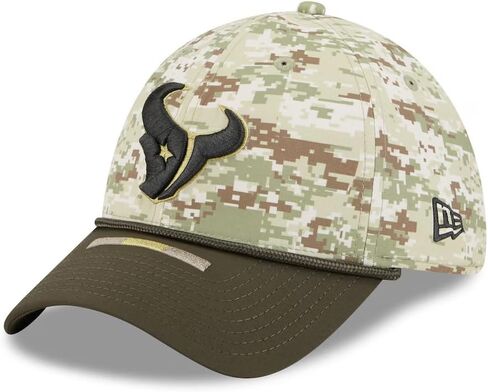New Era Unisex-Adult NFL 39THIRTY Green Digital Camo 2025 Salute to Service Primary Logo Stretch Fit Flex Football Cap Hat in Kuwait