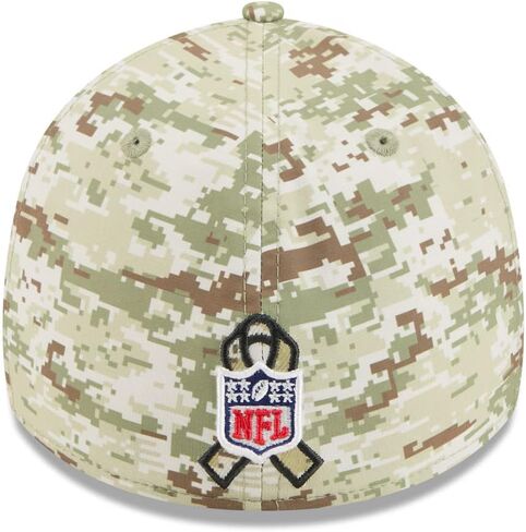 New Era Unisex-Adult NFL 39THIRTY Green Digital Camo 2025 Salute to Service Primary Logo Stretch Fit Flex Football Cap Hat in Kuwait