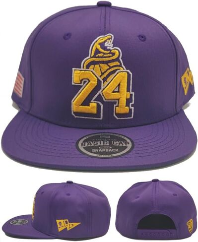 Los Angeles Legend Basic New Kobe 24 Mamba Purple Gold Era Snapback Hat Cap in Kuwait