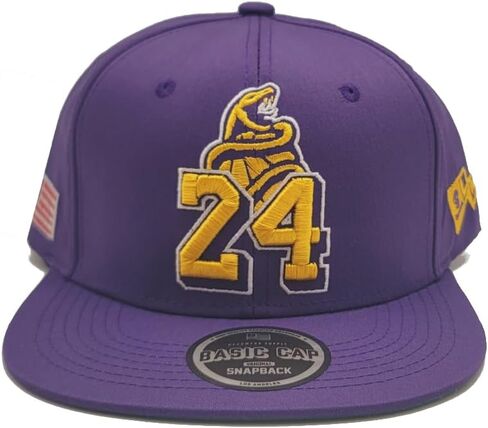 Los Angeles Legend Basic New Kobe 24 Mamba Purple Gold Era Snapback Hat Cap in Kuwait