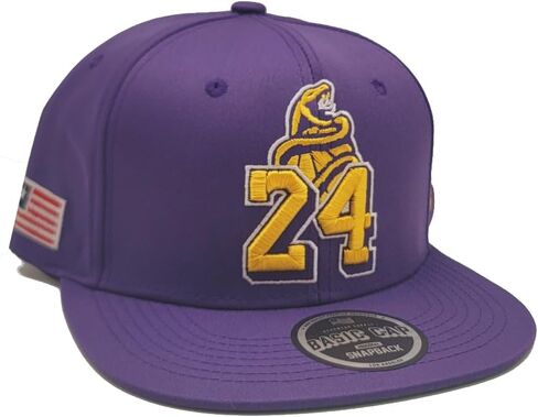 Los Angeles Legend Basic New Kobe 24 Mamba Purple Gold Era Snapback Hat Cap in Kuwait